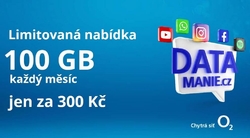 DATOVÁ SIM KARTA 100GB jen za 350 Kč měsíčně od O2 a bez závazku!