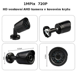 1.0 Megapixelová venkovní AHD kamera s IR přísvitem 20m ACVISION – ACV-A2601