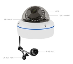 Kompletní PoE IP kamerový set, 4x 2MPix venkovní dome kamera, české menu + HDD