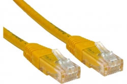 PremiumCord Patch kabel UTP RJ45-RJ45, level 5e, 5m, žlutá