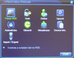 NVR rekordér pro 8 IP kamer, H.264,ONVIF, NVR-22008,české menu