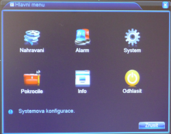 NVR rekordér pro 4 IP kamery, H.264,ONVIF, NVR-2204,české menu