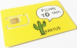 Předplacená SIM karta operátora KAKTUS (T-Mobile) bez závazku