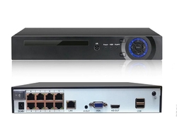 NVR POE rekordér pro 8 IP kamer, H.265+,ONVIF,NVR-7908P,české menu